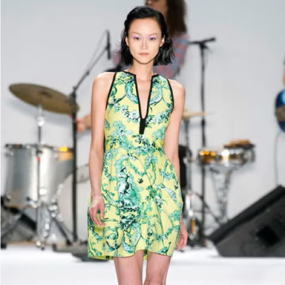 Nanette Lepore Lemon and Mint Floral Dress